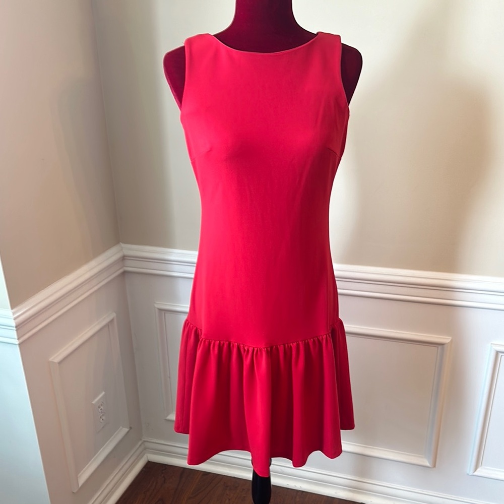 Calvin Klein Red Sheath Mini Dress Cocktail